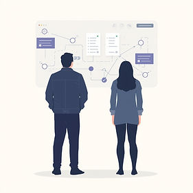 lucid-origin_Flat_vector_illustration_of_one_male_and_one_female_simplified_silhouette_vie