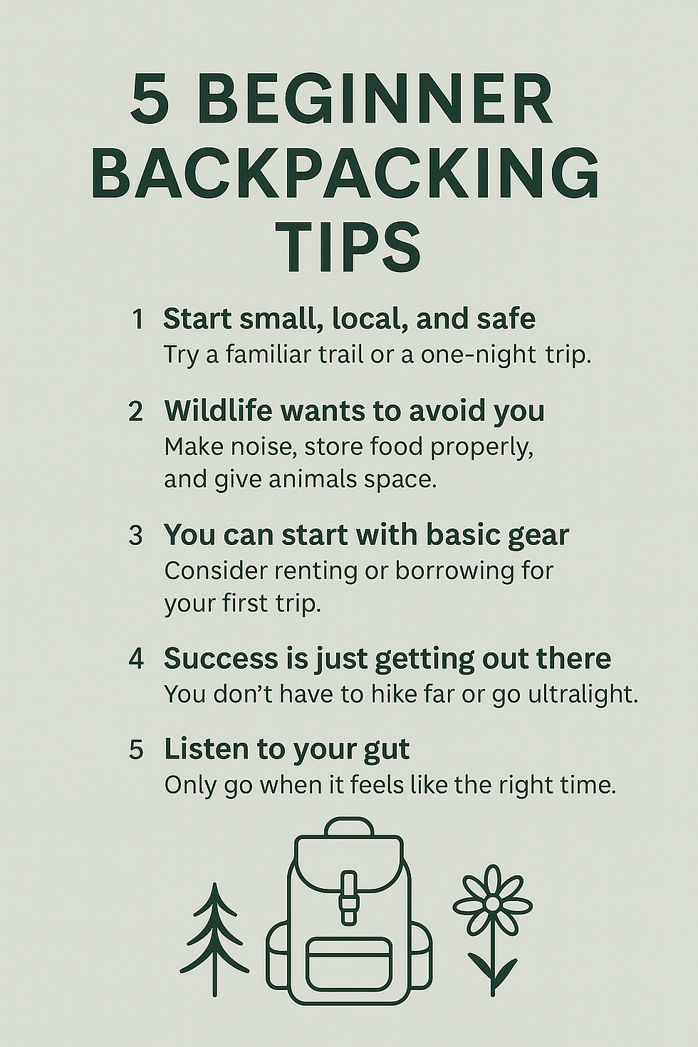 Infographic showing list of 5 tips covered in this post