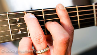 Fis - F#7 akkoord gitaar
