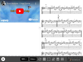Post Malone ft Morgan Warren - I had some Help - ProTabs - Guitar