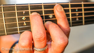 Dis - D#m7 akkoord gitaar