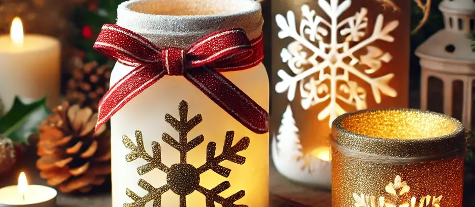 Create Magical Holiday Candle Holders with DIY Stencils