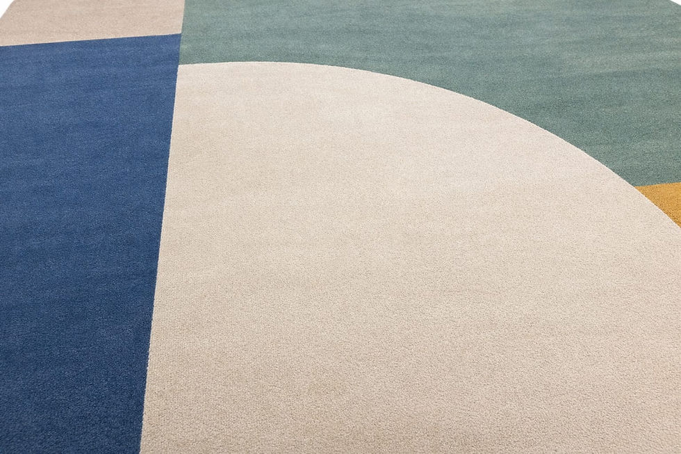 Küçük resim: BAUWO | Geometrik Desenli Modern Halı