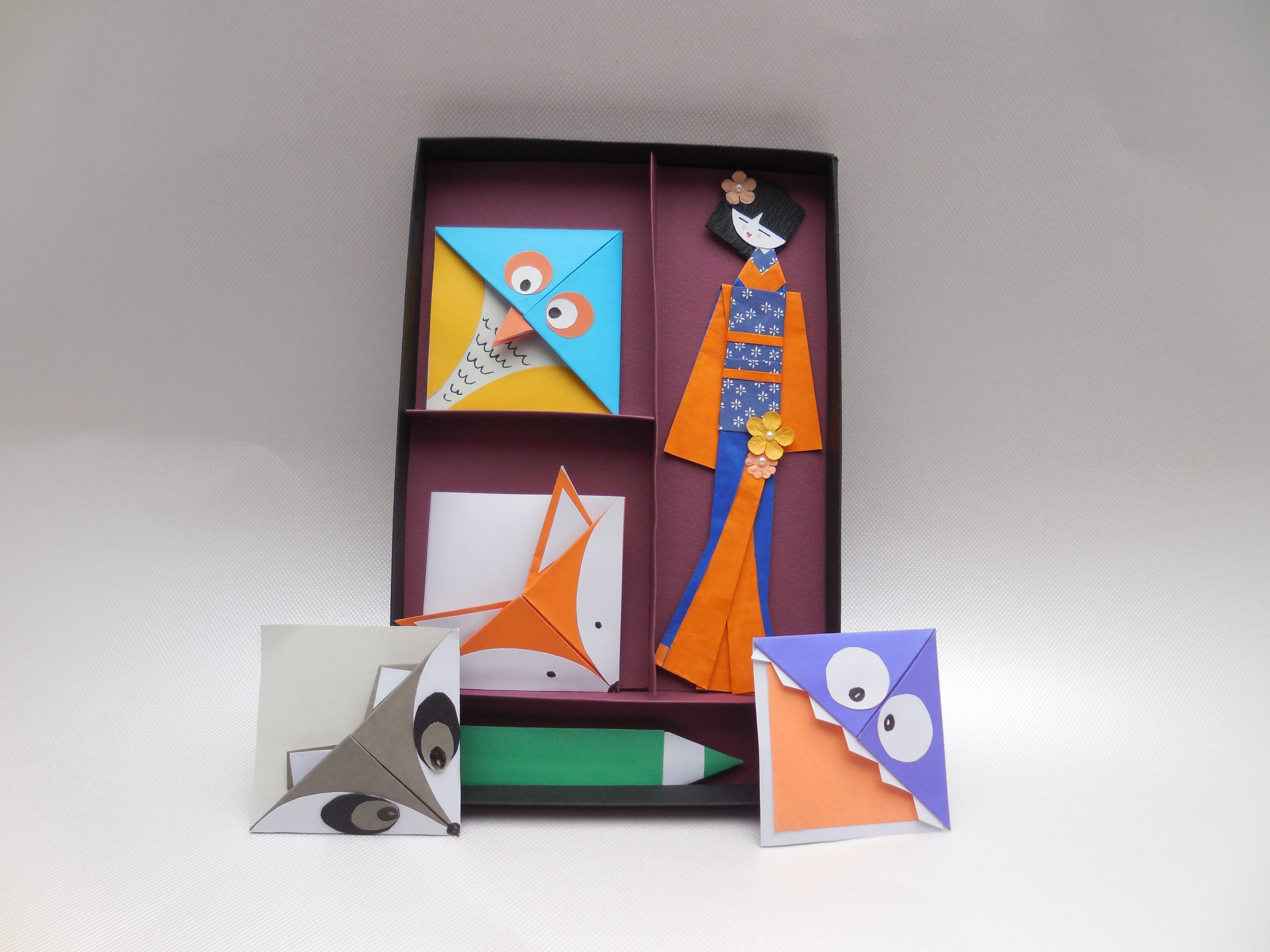 ATELIER COFFRET MARQUE PAGES ORIGAMI