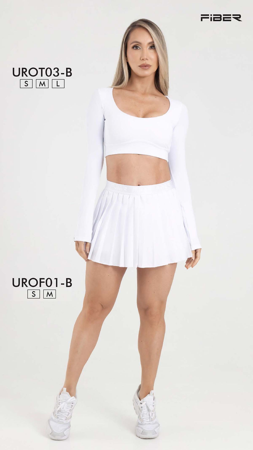 Miniatura: FALDA PLISADA BRANDED BLANCO ETEREA FIBER