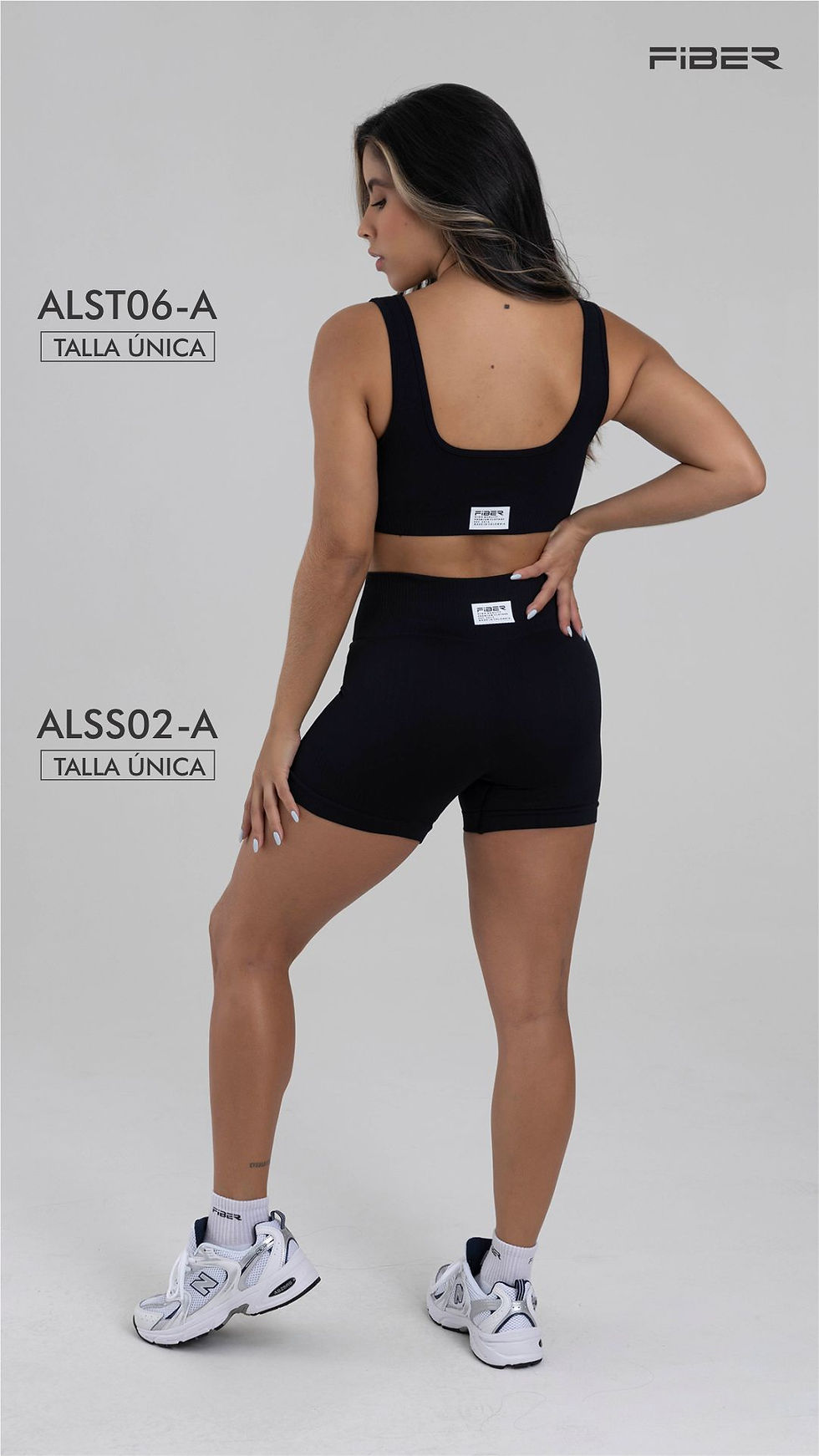 Miniatura: TOP MANGA SISA BASICA SEAMBLESS NEGRA FLEX FIBER ALST06-A