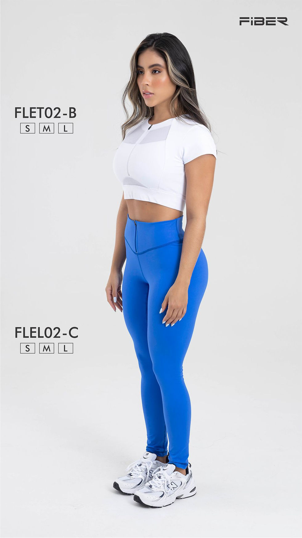 Miniatura: TOP MANGA COTA BLANCO DEEP FLEX FIBER FLET02-B