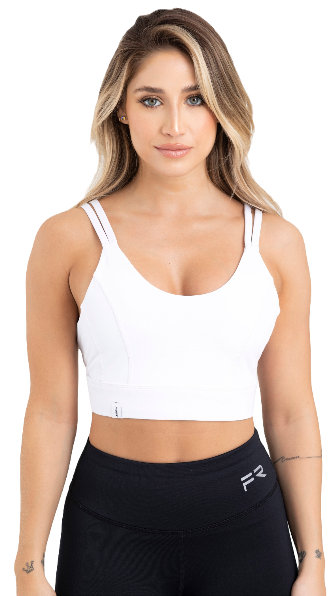 TOP CROSS STRIP BLANCO - FIBER MINIMALIST