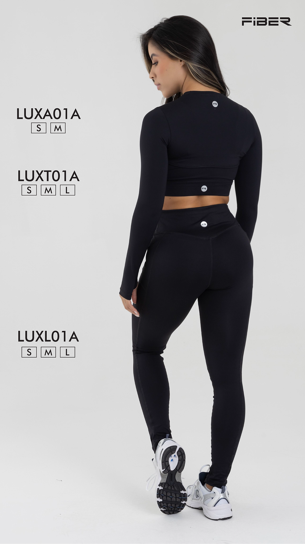 Thumbnail: Leggings curves negro agata luxury FIBER