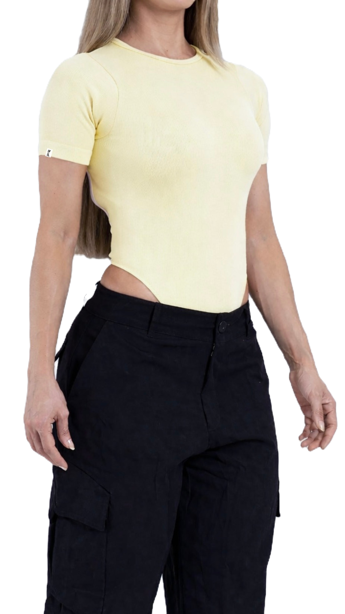 BODY MANDA CORTA SEAMLESS AMARILLO LUMEN