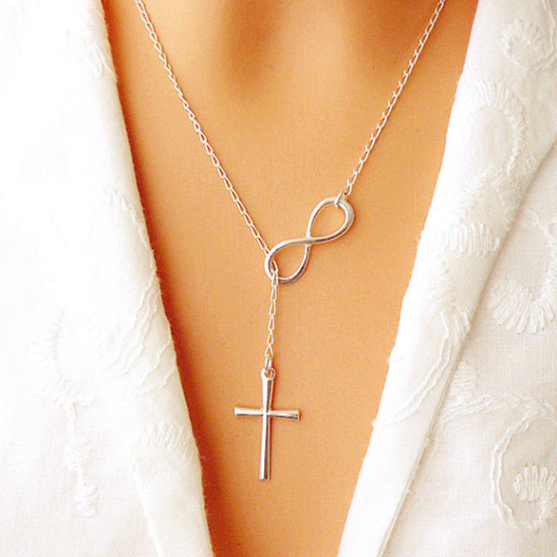 Thumbnail: Minimalist Round Stick Pendant Necklace for Women Pearl Clavicle Necklace Leaves