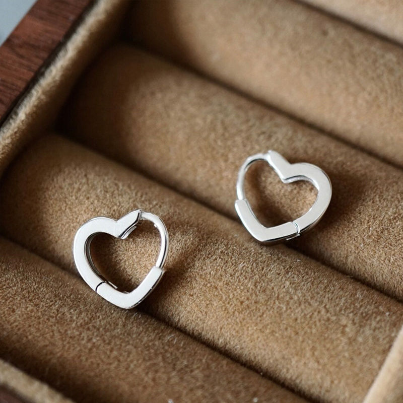 Thumbnail: Huitan Fancy Round Shaped Stud Earrings Paved Shiny CZ Stone Silver Color/Gold E