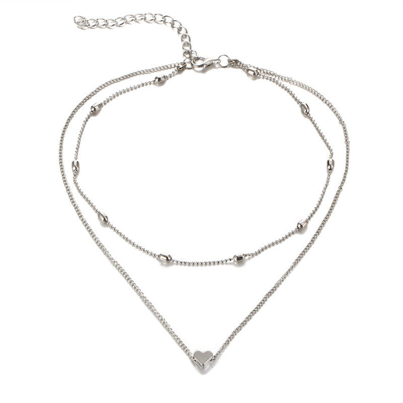 Thumbnail: Minimalist Round Stick Pendant Necklace for Women Pearl Clavicle Necklace Leaves