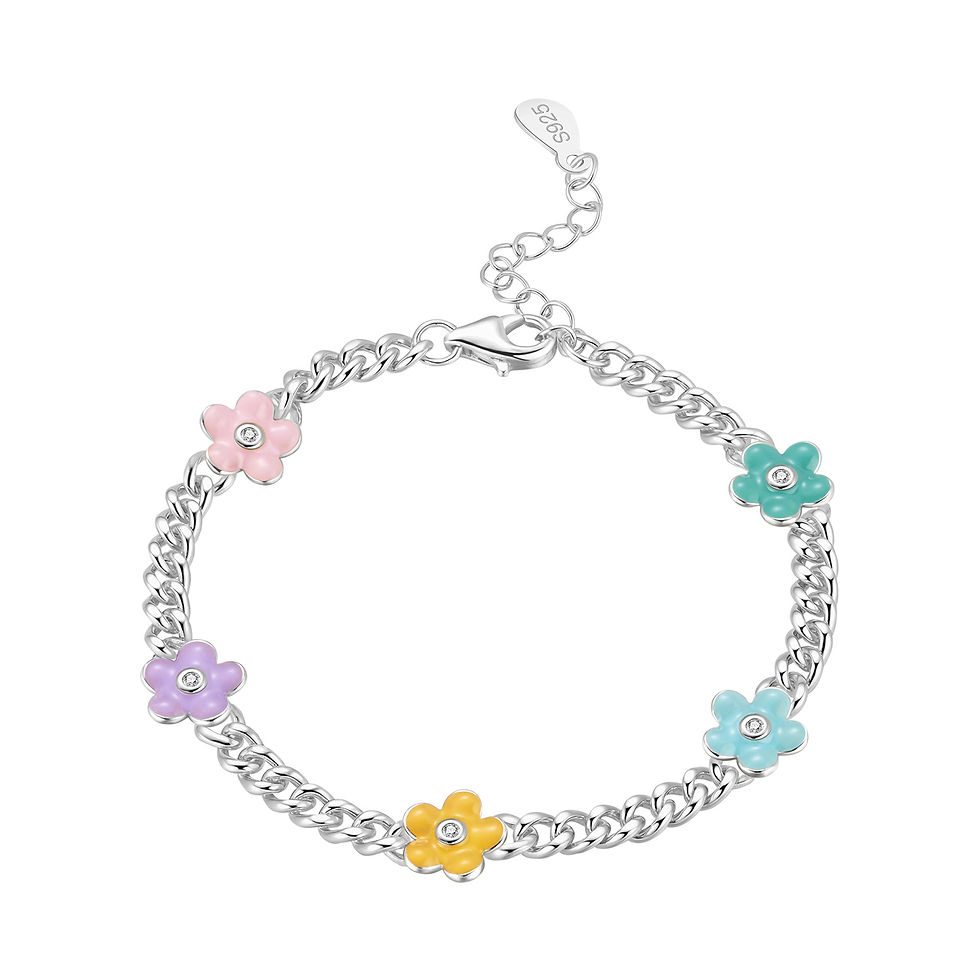 Thumbnail: 925 Sterling Silver Inlaid Zircon I8K Gold Chain Bracelet Luxury Fine Jewelry fo