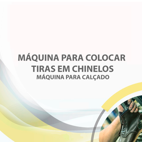 Máquina para colocar tiras em chinelos
