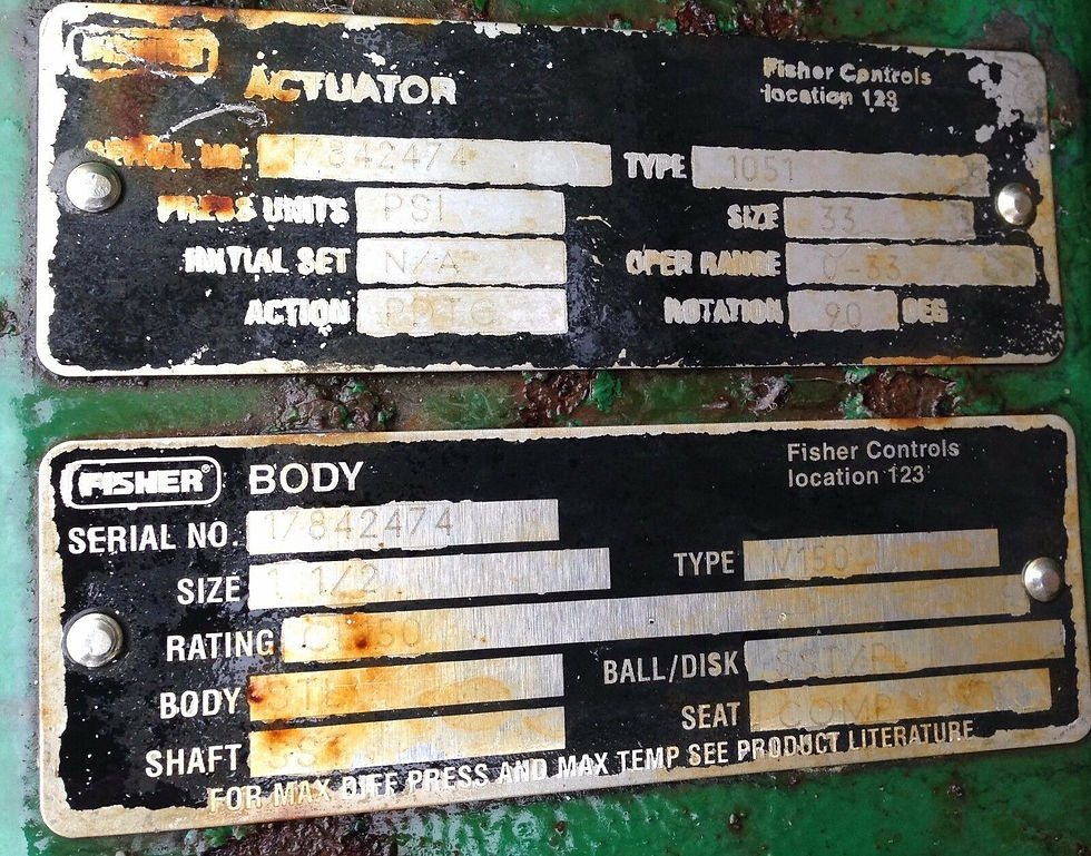 Miniature : FISHER 4 INCH BUTTERFLY CLASS 150 1051 ACTUATED VALVE