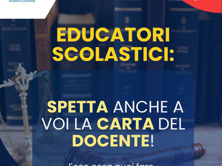Carta Docente anche agli Educatori