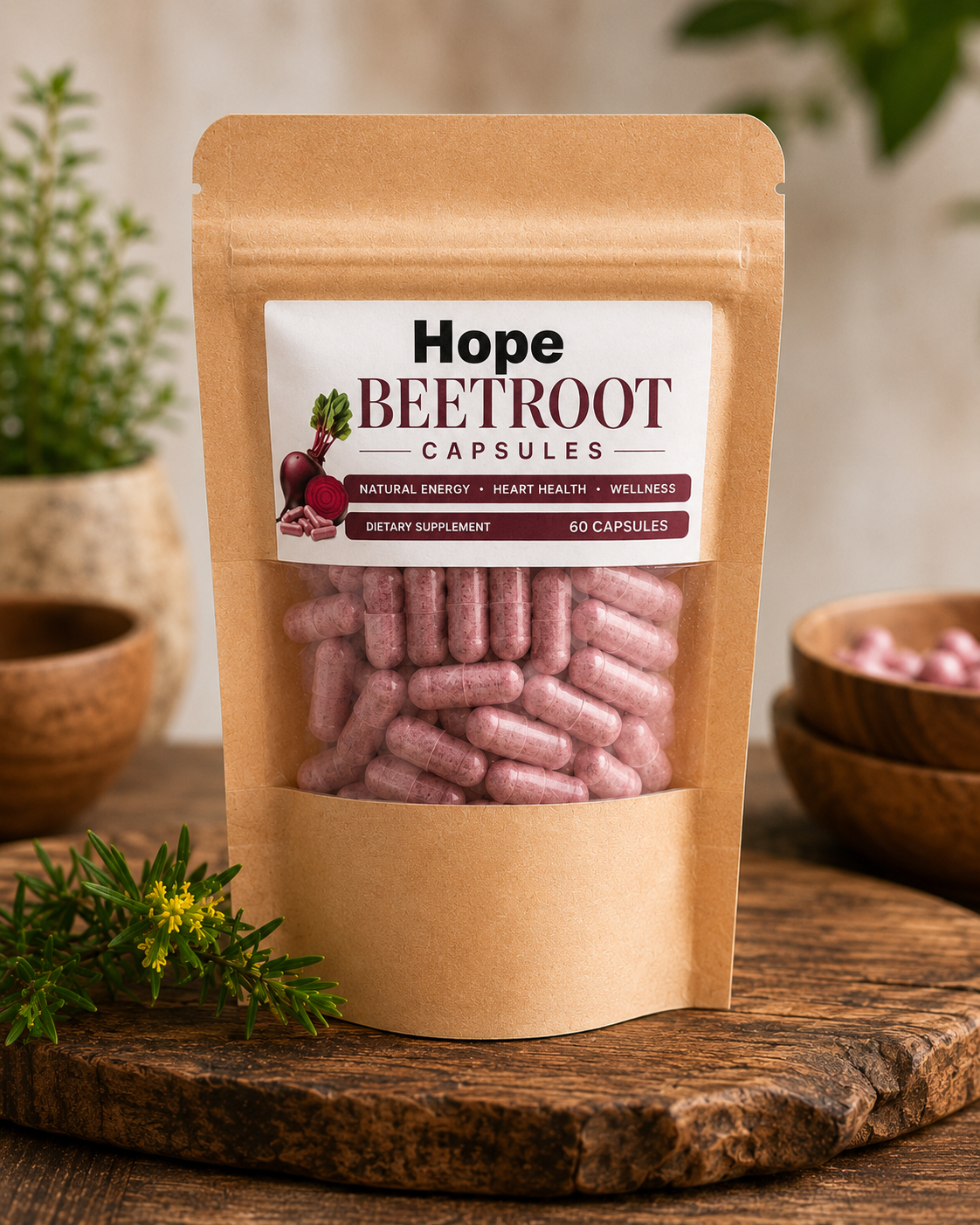 Beetroot powder capsules 60's