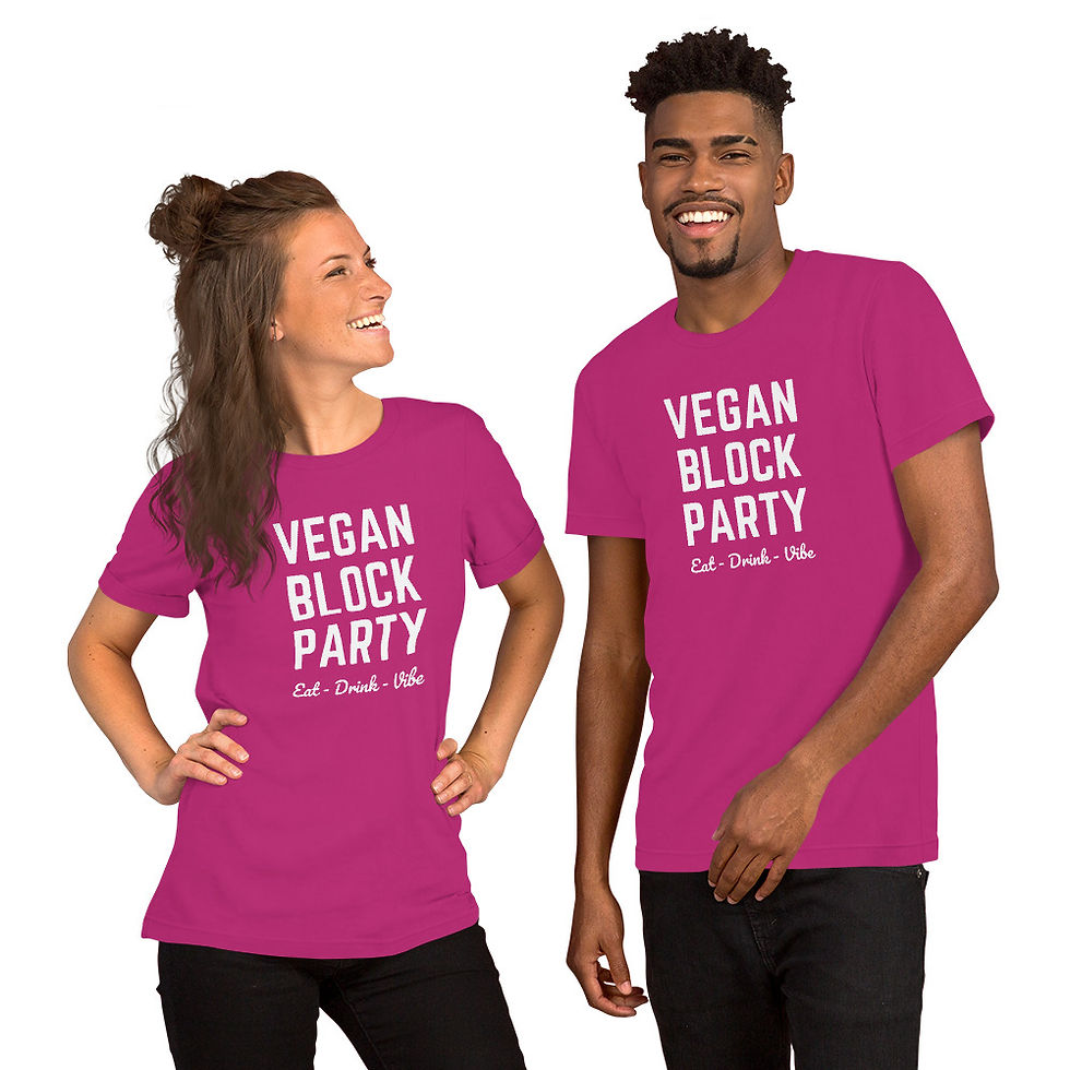 Thumbnail: Classic VEGAN BLOCK PARTY - Short-Sleeve Unisex T-Shirt