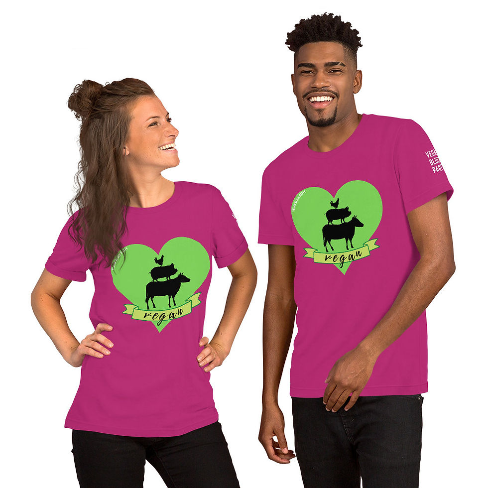 Thumbnail: VEGAN LOVE Short-Sleeve Unisex T-Shirt
