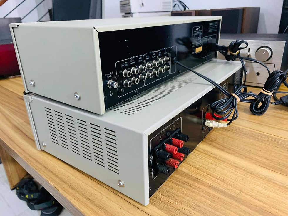 Thumbnail: Hitachi LO-D MosFet power/Pre amplifier combination HMA/HCA
