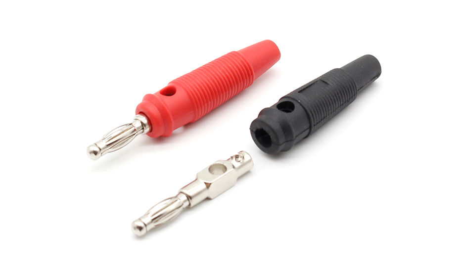 Thumbnail: 10Pcs/lot Red & Black 4mm Solderless  Banana Plugs