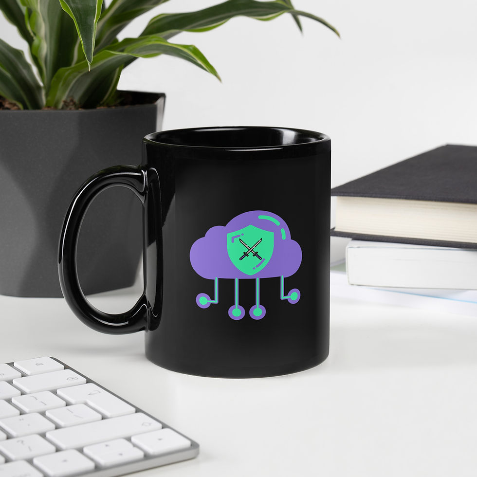 Thumbnail: Cloud Village - Black Glossy Mug