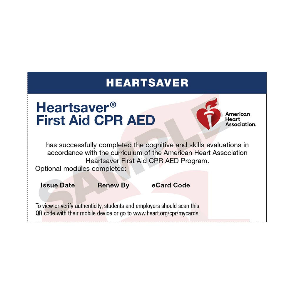 HS/CPR/AED/FA ecard