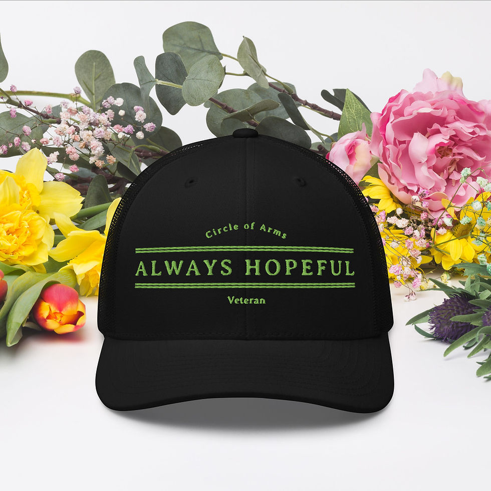 Thumbnail: Always Hopeful Trucker Cap "Veteran" Pink