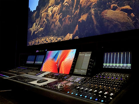 Mixing console in Studio A