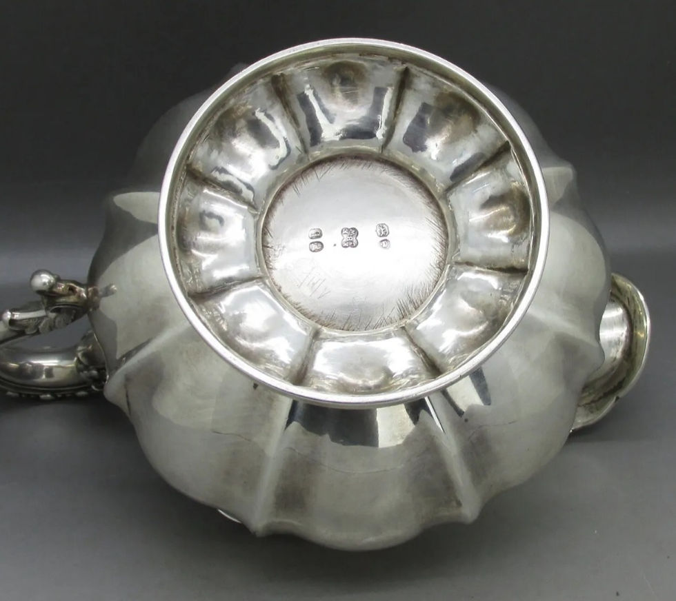 Thumbnail: Antique WILLIAM IV Large Solid Sterling Silver Cream Jug 280g London 1831