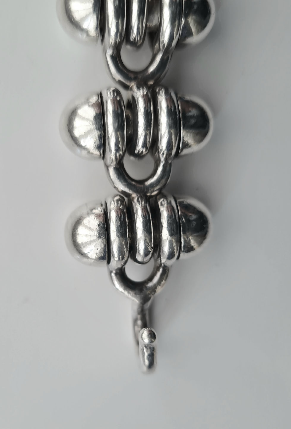 Thumbnail: Vintage Silver Bracelet 1975 Brutalist Style Heavy Rare Unique