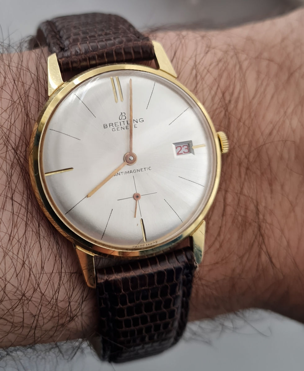 Thumbnail: Vintage Men’s Breitling  Gold Cased Date Watch, 1950s
