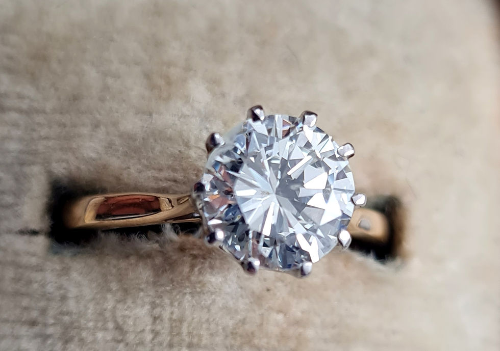 Thumbnail: 1.34ct Vintage Diamond Solitaire Ring in 18ct Yellow and White Gold