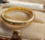 Thumbnail: Fine Engraved Art Deco Solid 22ct Gold Keeper Band Birmingham 1921 2.3 Grammes