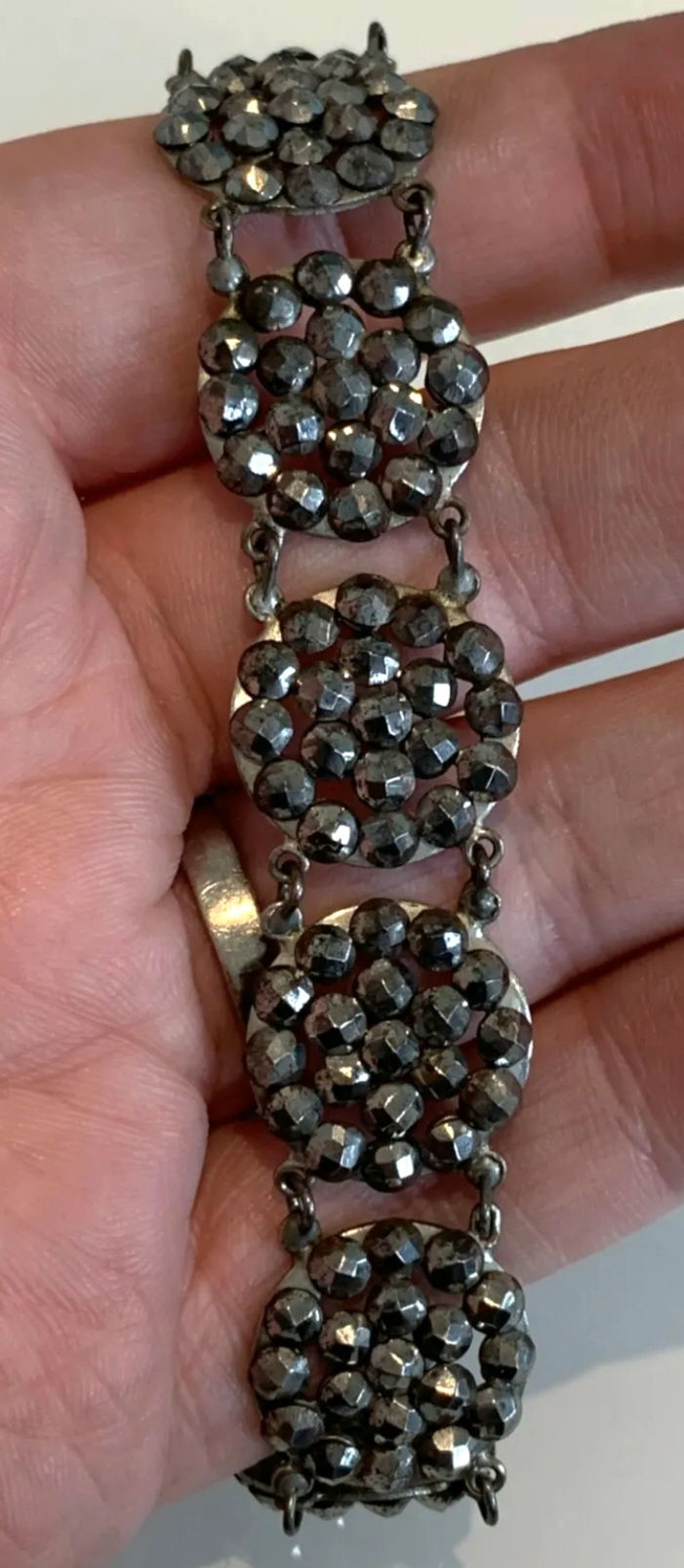 Thumbnail: Rare 18th Century Georgian Cut Steel Bracelet