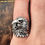 Thumbnail: Vintage Silver Large Eagles Head Ring