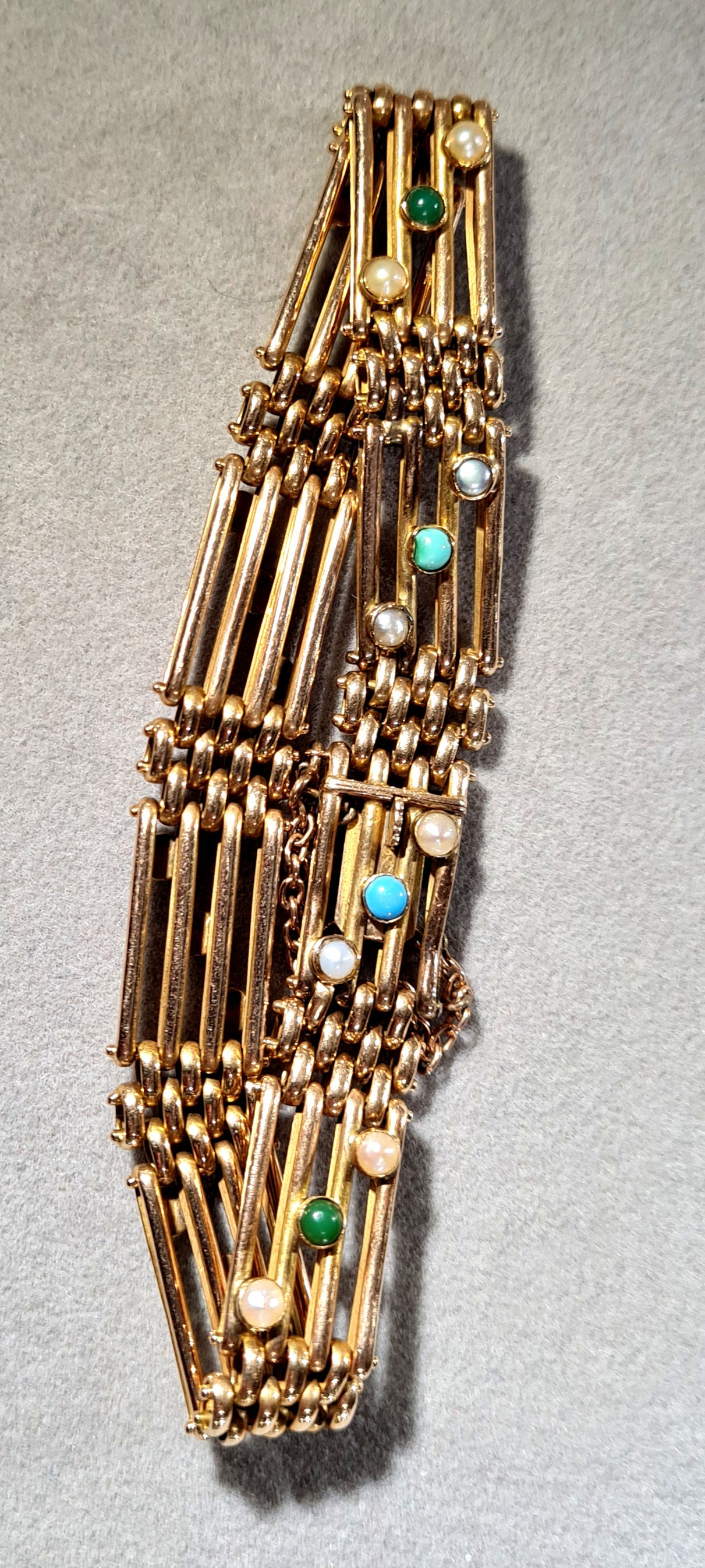 15ct Gold Turquoise Bracelet Antique