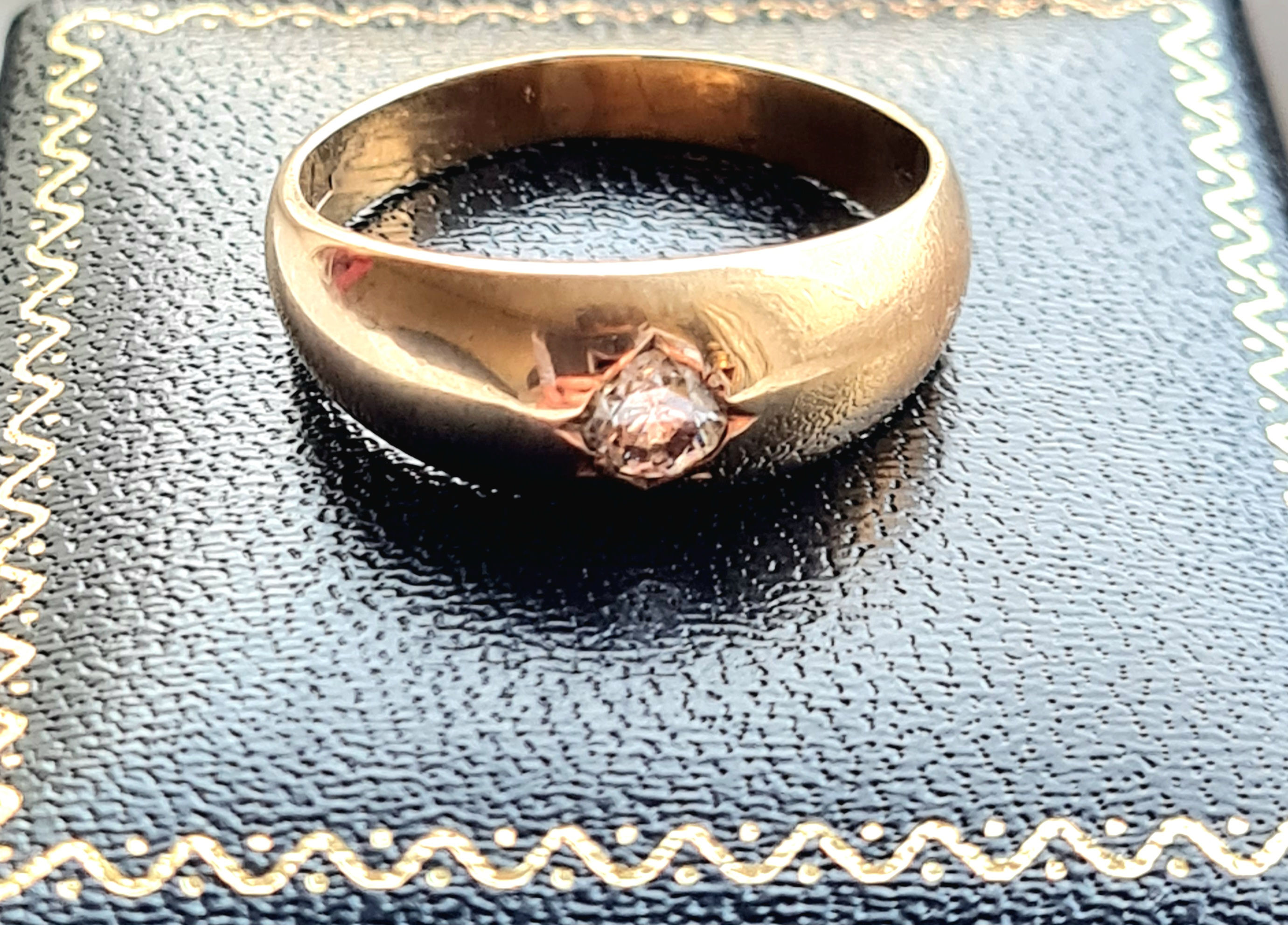 Vintage Diamond Ring 0.33ct Single Stone Diamond 9ct Gold