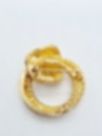 Thumbnail: Vintage 1970’s Christian Dior Gold Plated Textured Crystal Knot Brooch Pin