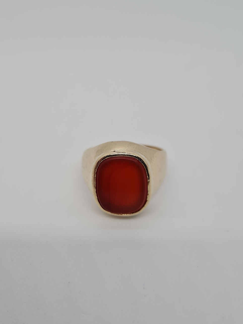 Thumbnail: SOLD - 9ct Gold Carnelian Signet ring.