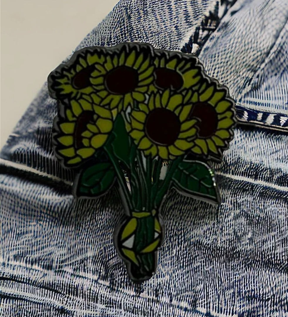 Sunflower Bouquet Enamel Pin