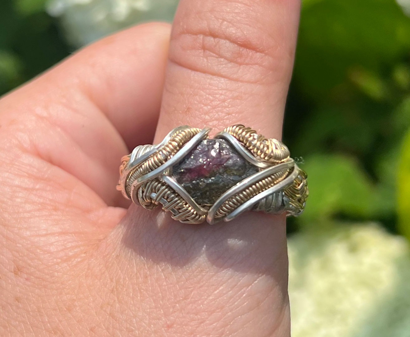 Raw x4 Crystal Ring