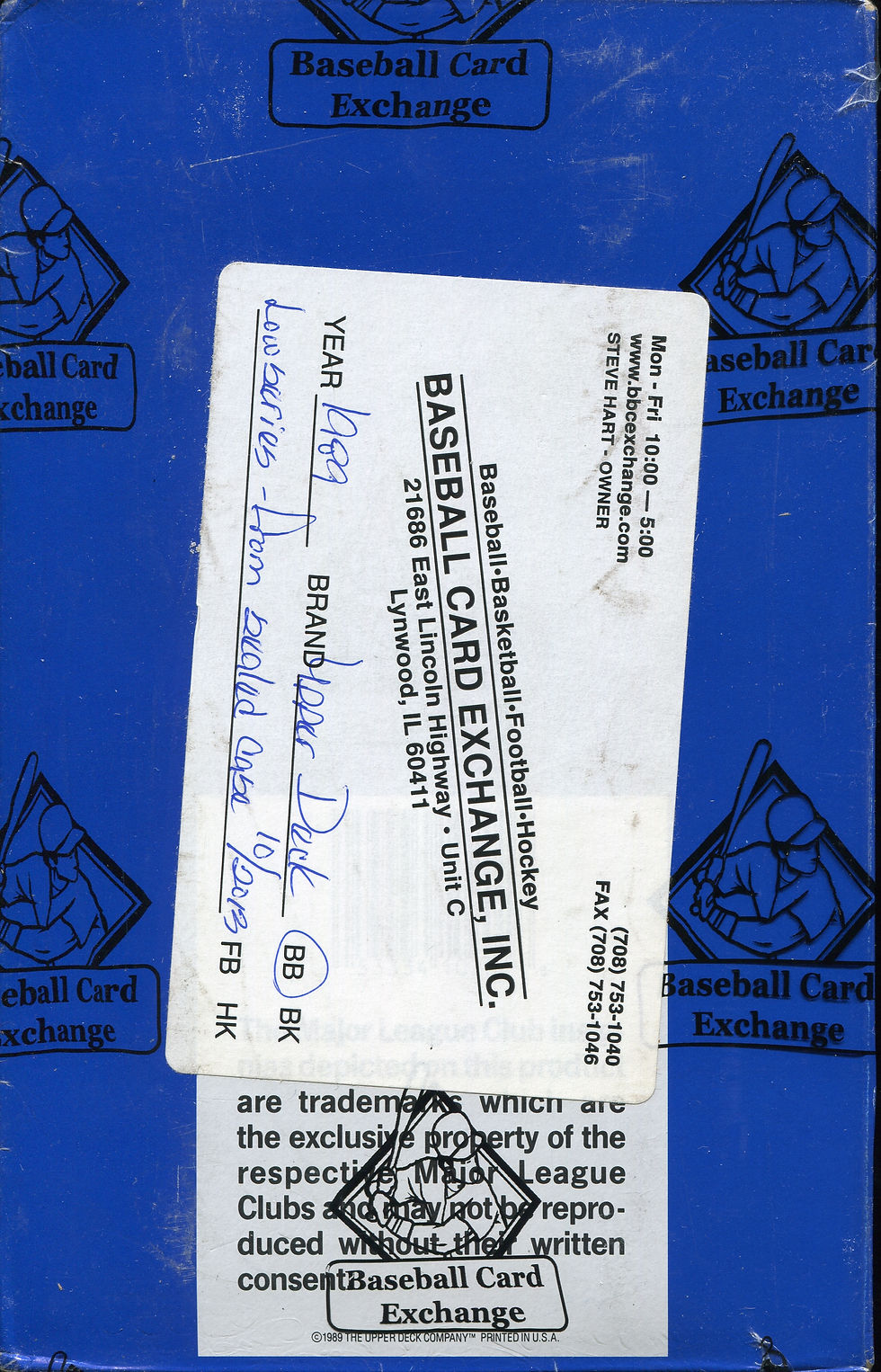 Thumbnail: 1989 Upper Deck Low Series Baseball BBCE FASC unopened box Sealed Authenticated