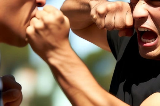 Pelea entre dos hombres terminó con la intervención policial