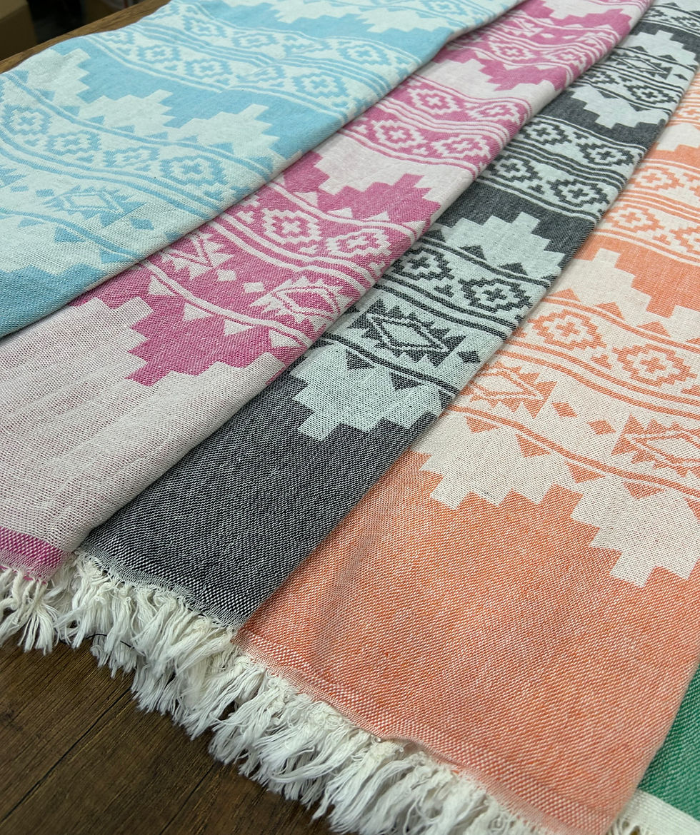 Thumbnail: Turksih Rug inspired Amazing Turkish cotton towel set 3 pcs Homedecor llc