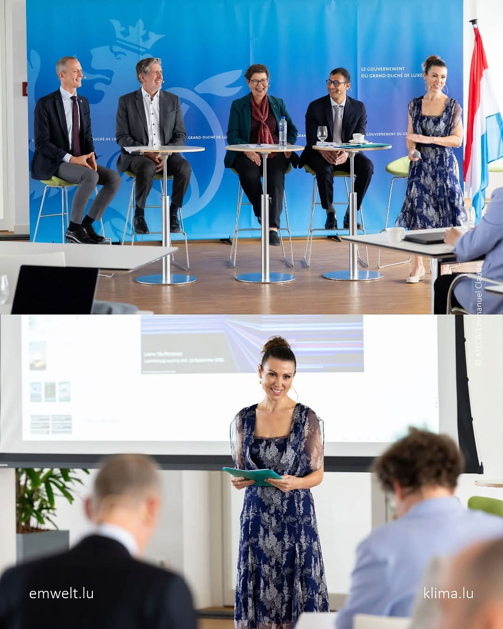 Lisa Burke moderating for the Ministry of Environment, Climate and Biodiversity Luxembourg, with EEA and EIONET