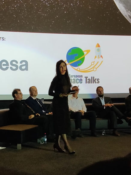 space luxembourg ESA european space agency lisa burke presenter broadcaster live stage public speaking events host moderator