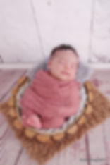 Photo nouveau-né avec décor