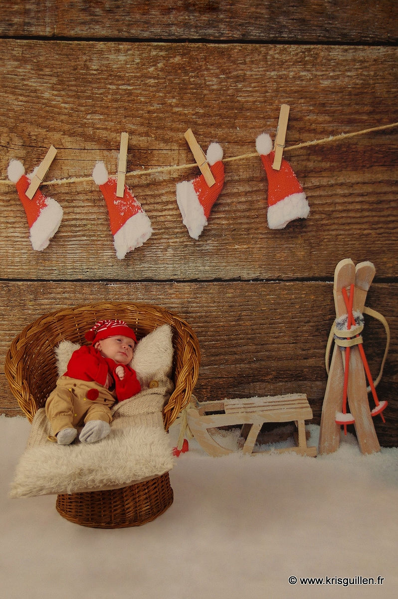 Séance photo décor de Noël